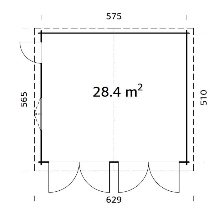 Garages roger 28.4 m2 wooden gate pp 700 - Garages